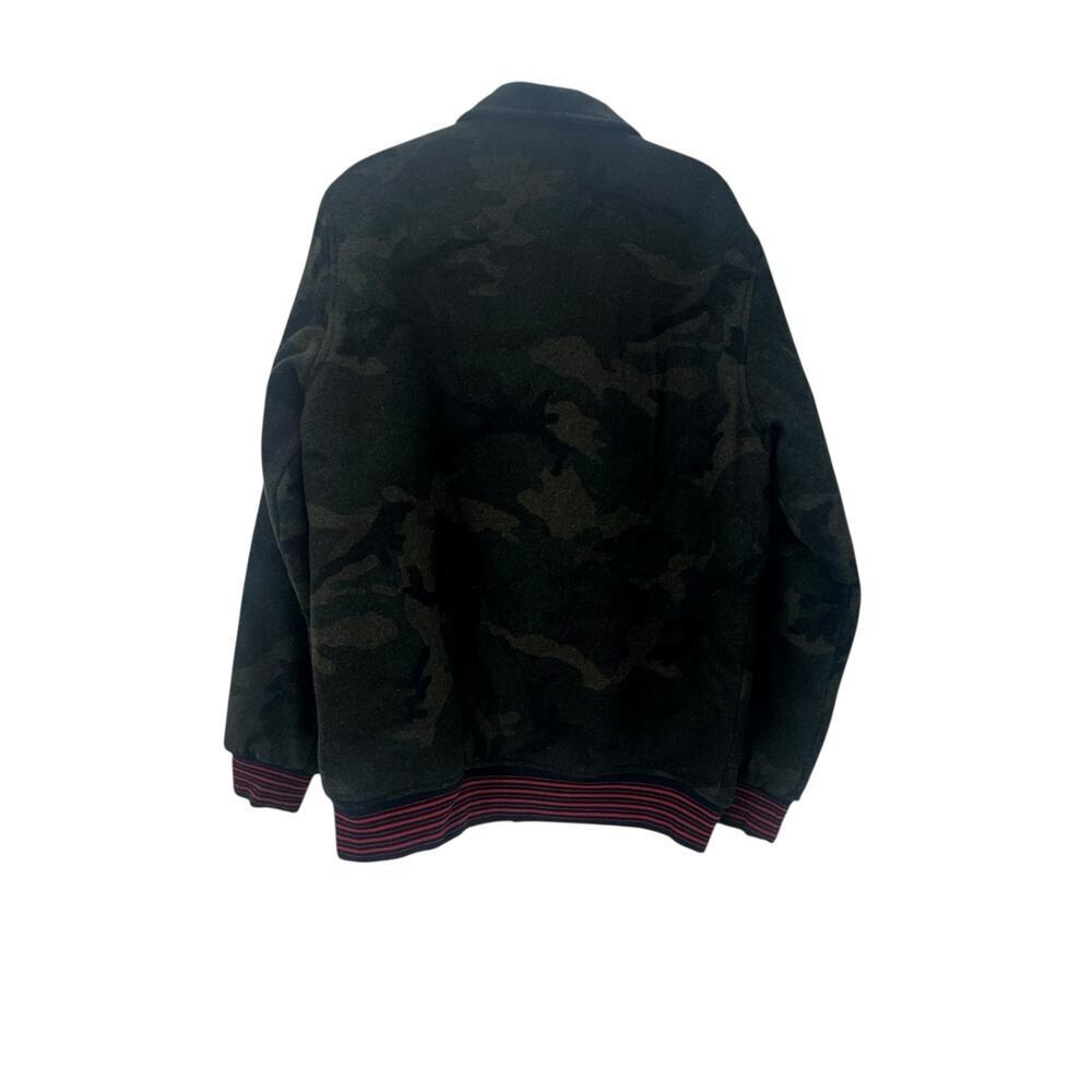 Acapulco Gold Men's Camouflage Wool Bomber Jacket Long Sleeve Green Size XL NWOT - Picture 2 of 8